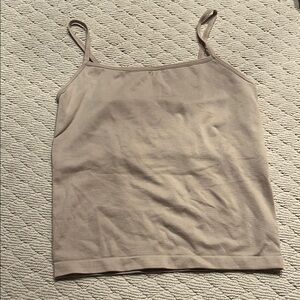 A New Day Tan Sleeveless Fitted Camisole